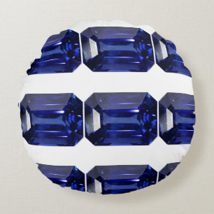 Blue Pattern Round Cushion