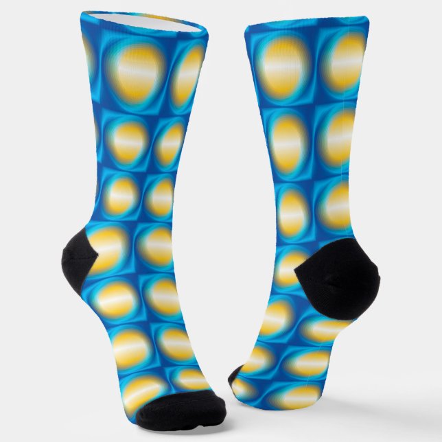 Blue Pattern Socks (Angled)