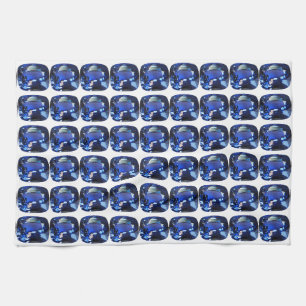 Blue Pattern Tea Towel