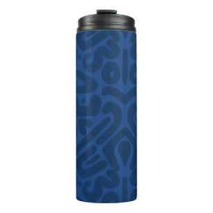 Blue Pattern Thermal Bottle