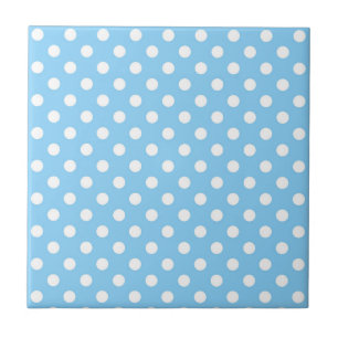 blue pattern with white polka dots  tile