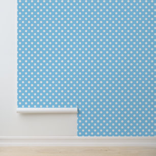 blue pattern with white polka dots  wallpaper