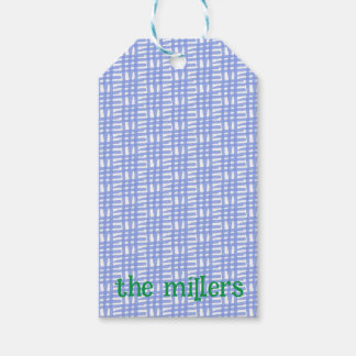Blue Patterned Gift Tag
