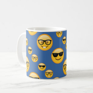 Blue Patterned Glasses Emojis Coffee Mug