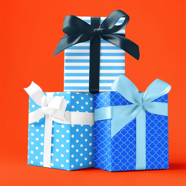 Blue Patterned Wrapping Paper Sheet (Creator Uploaded)