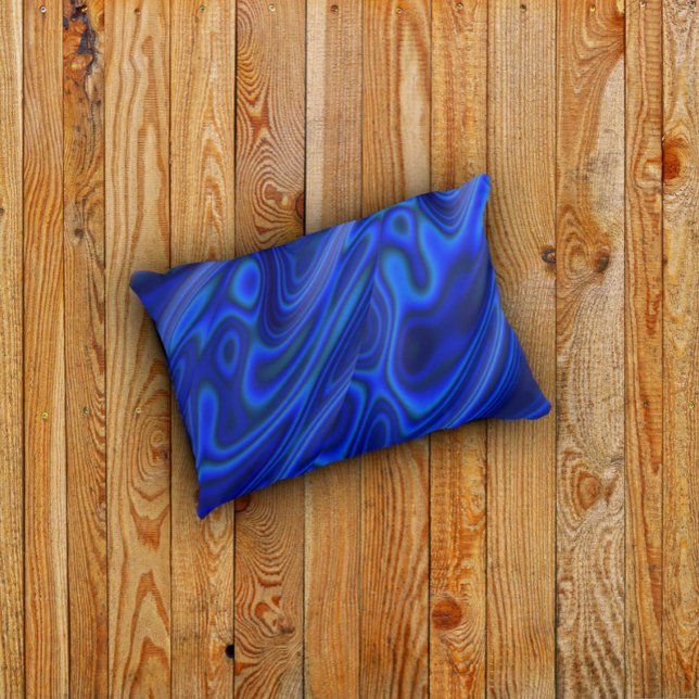 Blue Paua Abalone Shell Fractal Abstract Pattern  Decorative Cushion (Creator Uploaded)