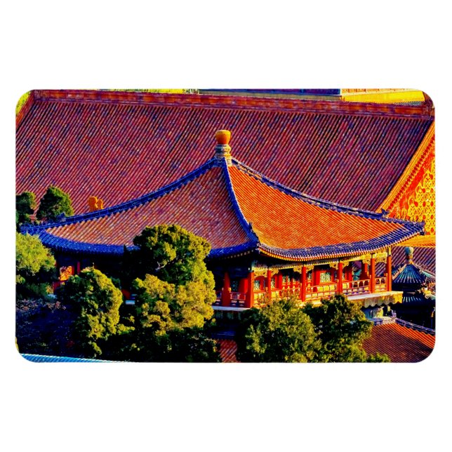 Blue Pavilion Roof | Forbidden City Magnet (Horizontal)