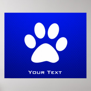 Blue Paw Print