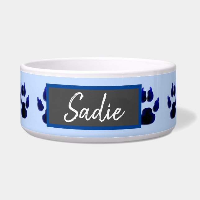 Blue Paw Print Dog's Food (Front)