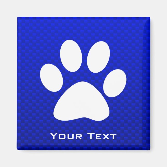 Blue Paw Print Magnet (Front)