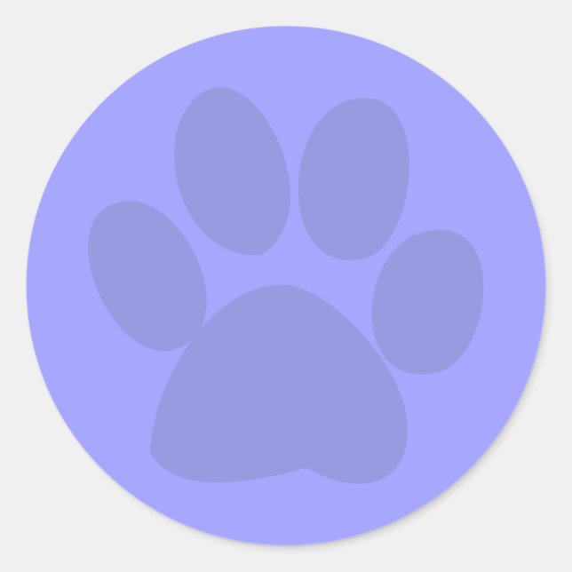 Blue Paw Print Sticker (Front)