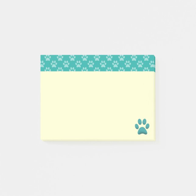 Blue Paw Prints Post-it Notes (Front)
