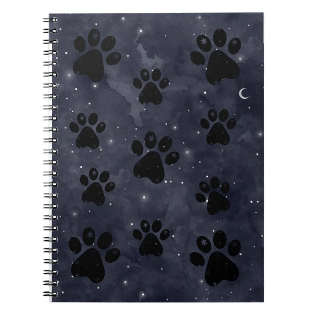 Blue Paw Stars Notebook (Front)