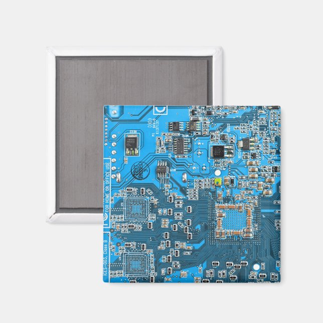 Blue PCB Circuit Board Design for IT Pros Magnet (Front/Back)