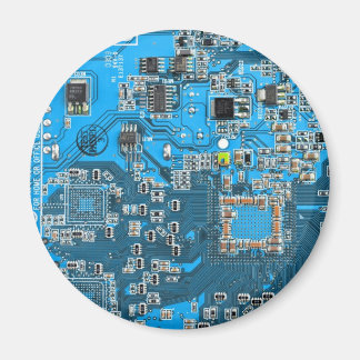 Blue PCB Circuit Board Design for IT Pros Magnet
