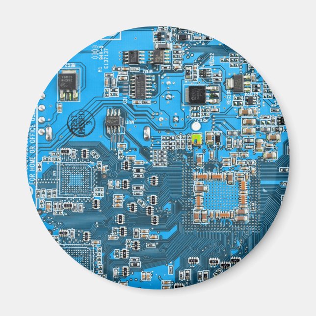 Blue PCB Circuit Board Design for IT Pros Magnet (Front)