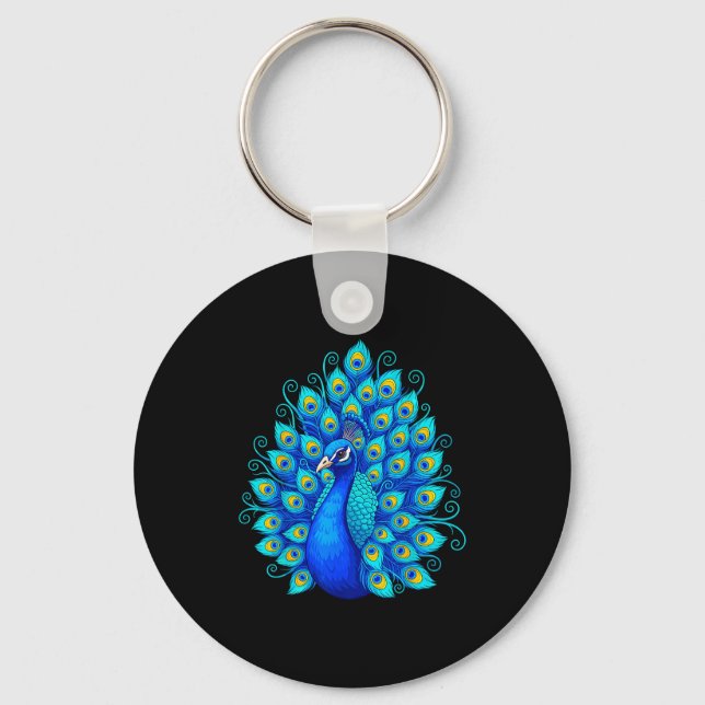 Blue Pea  Key Ring (Front)