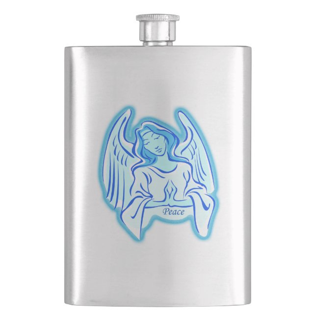 Blue Peace Angel Flask (Front)