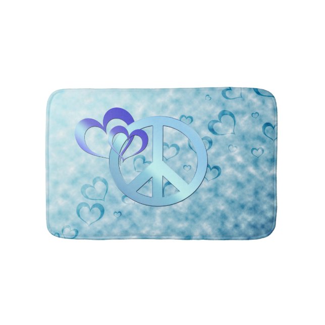 Blue Peace Bath Mat (Front)
