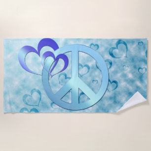 Blue Peace Beach Towel