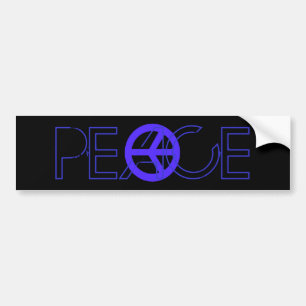 Blue Peace Bumper Sticker