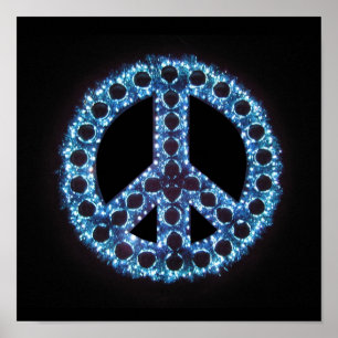 blue peace canvas print