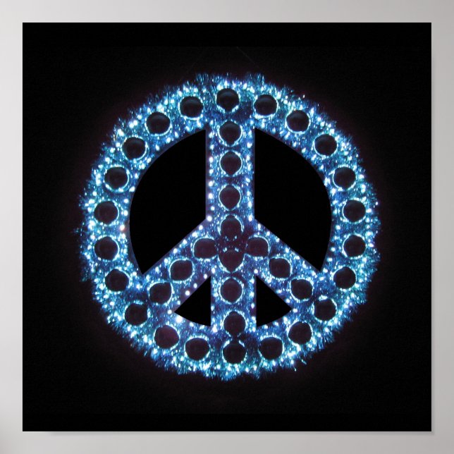 blue peace canvas print (Front)