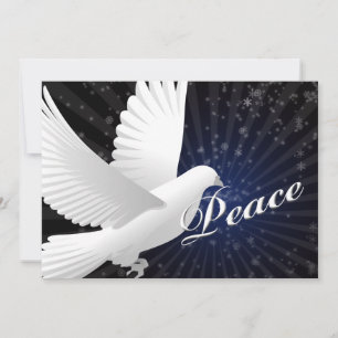 blue peace dove Business Holiday Greetings Card