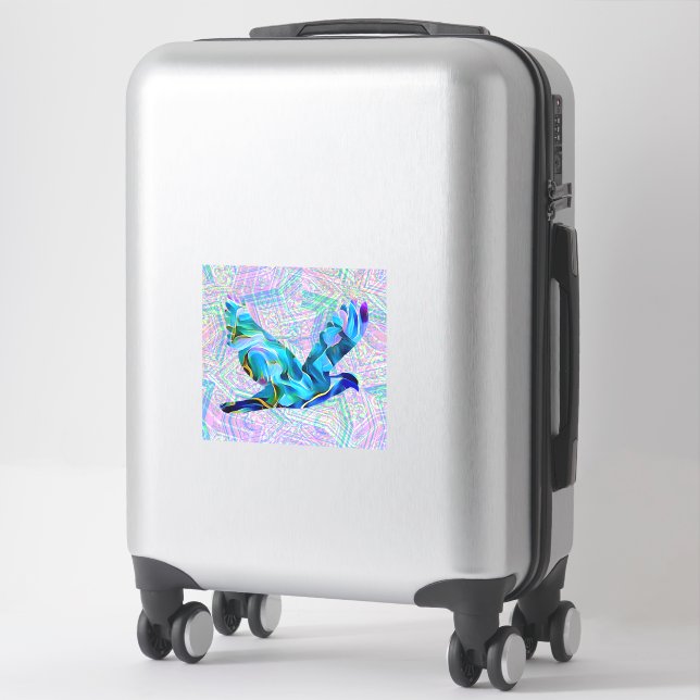 Blue Peace Dove Vintage Style Sticker (Suitcase)