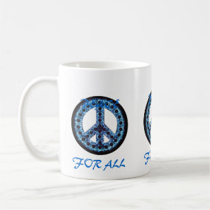 blue peace for all mug