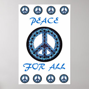 blue peace for all poster