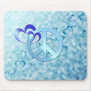 Blue Peace Mouse Mat