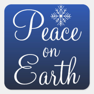 Blue Peace on Earth Stickers