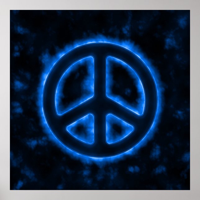 Blue Peace Sign (Front)