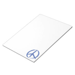 Blue Peace Sign Notepad