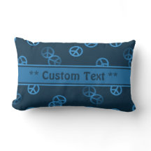Blue Peace Sign Pattern w/ Custom Text