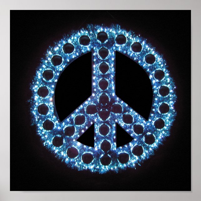 blue peace sign poster (Front)