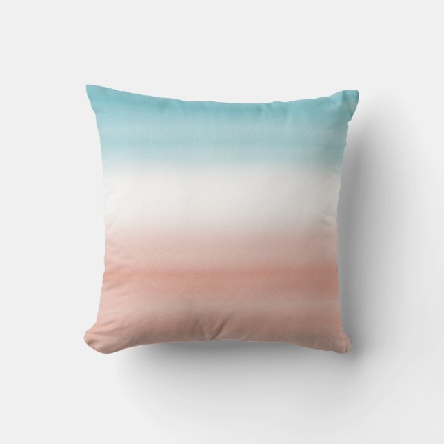 Blue Peach Ombre Cushion (Front)