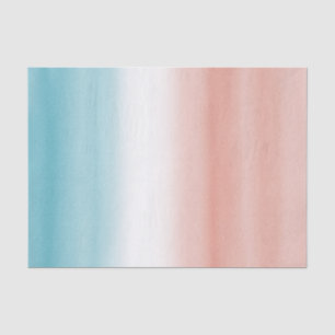 Blue Peach Ombre Tissue Paper