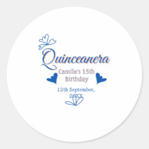 Blue peach quinceanera 15th birthday rustic mexica