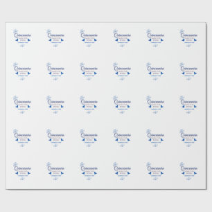 Blue peach quinceanera 15th birthday rustic mexica wrapping paper