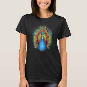 Blue Peacock Bird Pavo Cristatus T-Shirt
