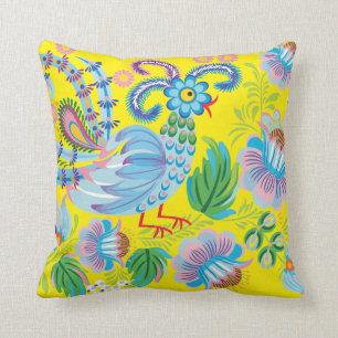 Blue Peacock Cushion