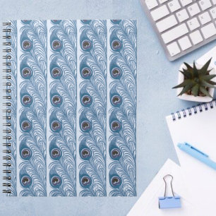 Blue Peacock Feather Notebook
