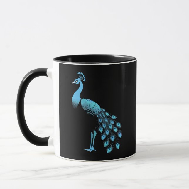 Blue Peacock Mug (Left)