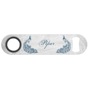Blue Peacock Personalised Bottle Opener