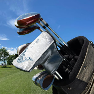 Blue Peacock Personalised Golf Head Cover