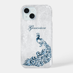 Blue Peacock Personalised iPhone Case