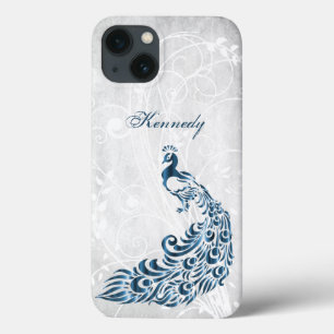 Blue Peacock Personalised iPhone X case