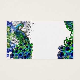 Blue Peacock Profile Card